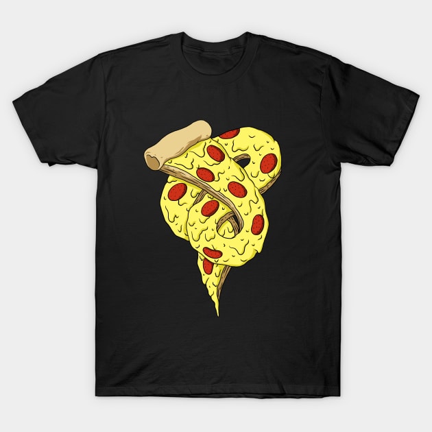 Long Pizza T-Shirt by popcornpunk